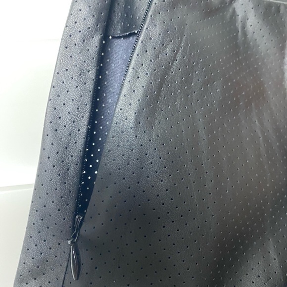 BCBGeneration Black Leather Pleated Skirt - Picture 4 of 5